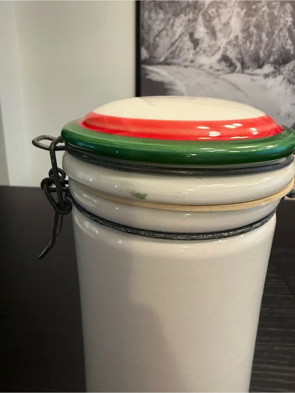 Baldelli Italia Pottery Ceramic Pasta Canister Container Pasta Noodle Keeper